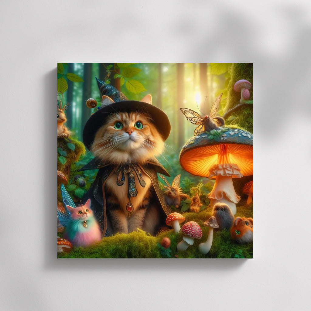 Magic Cat in the Fairytale Forest: Magic, Mushrooms and Fantastic Creatures