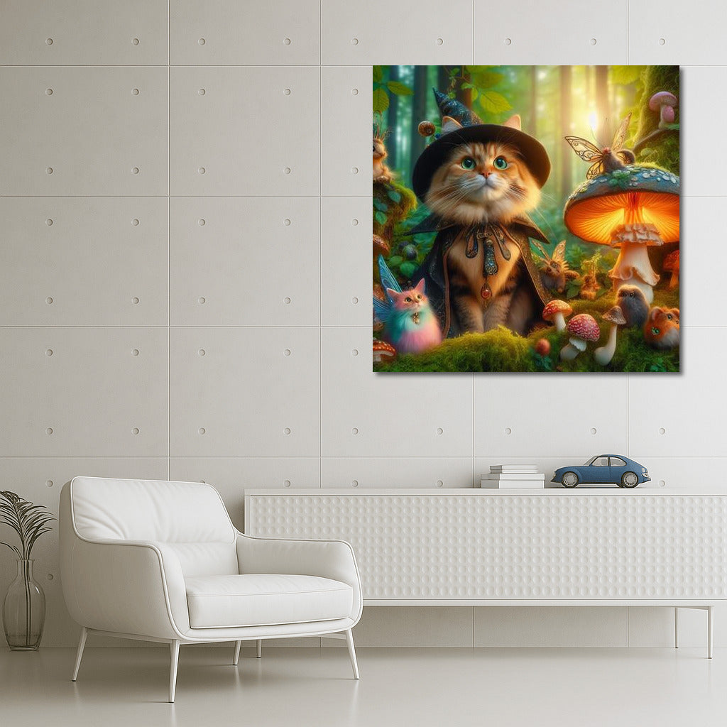 Magic Cat in the Fairytale Forest: Magic, Mushrooms and Fantastic Creatures