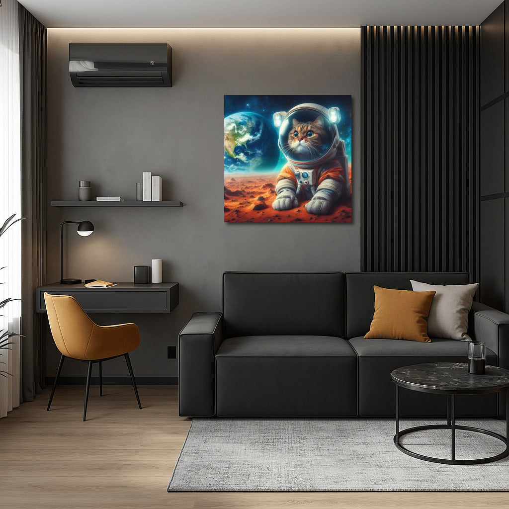 Space Cat in a Spacesuit: A View from Mars to Earth