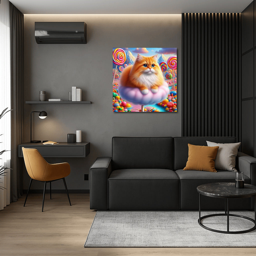 Sweet Dream of a Cat in Candy Land