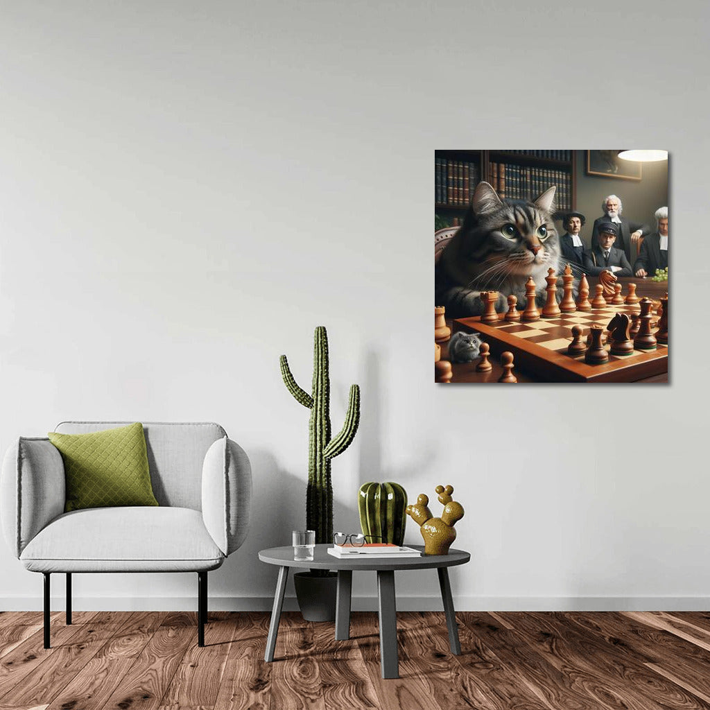 Chess Master: Cat and Living Pieces in Battle