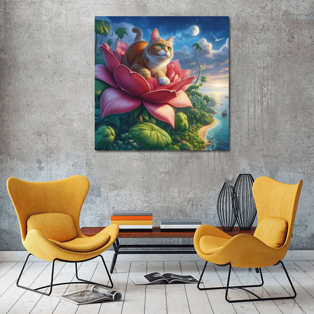 Cat on a Flower Ship: Journey Through Worlds