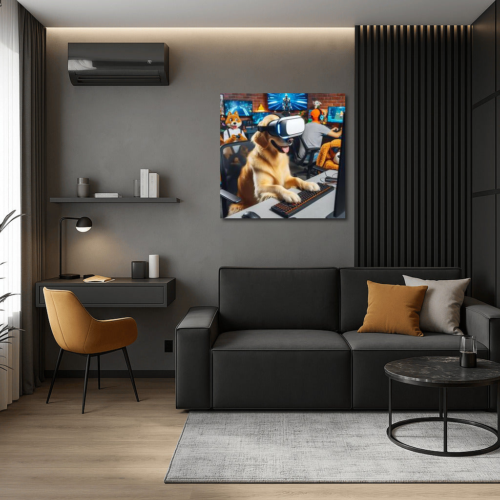 Cyber Cafe for Dogs: A Virtual World of Bright Colors