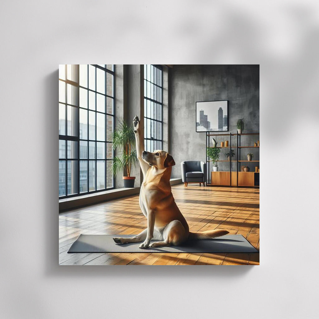 Zen Moment: Dog in Yoga Studio