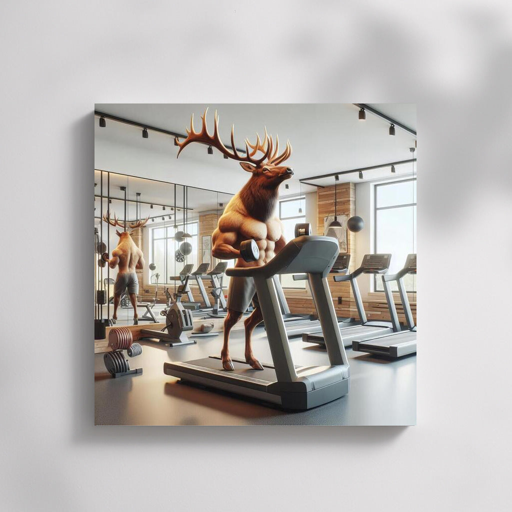 Elk in the Gym: Nature's Energy for Your Wall