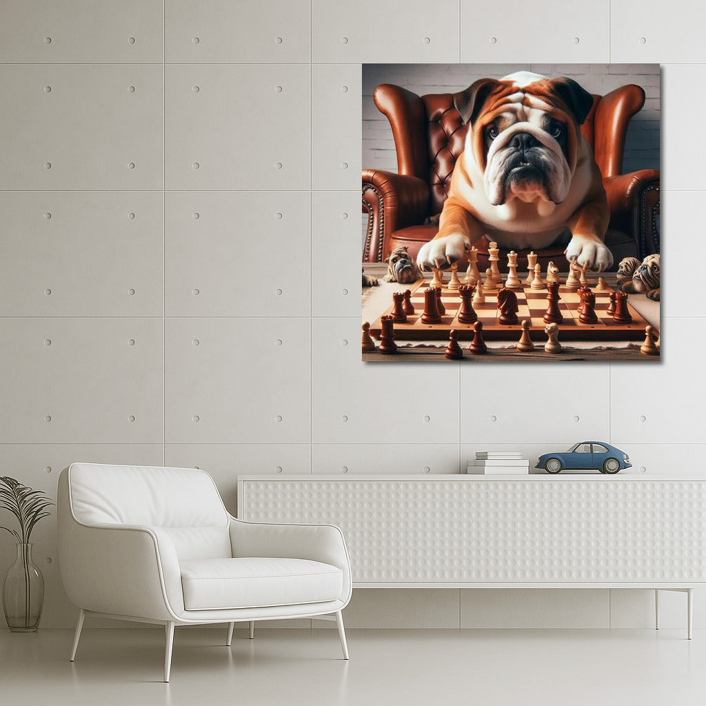Bulldog Chess Fight: Live Pieces in Action