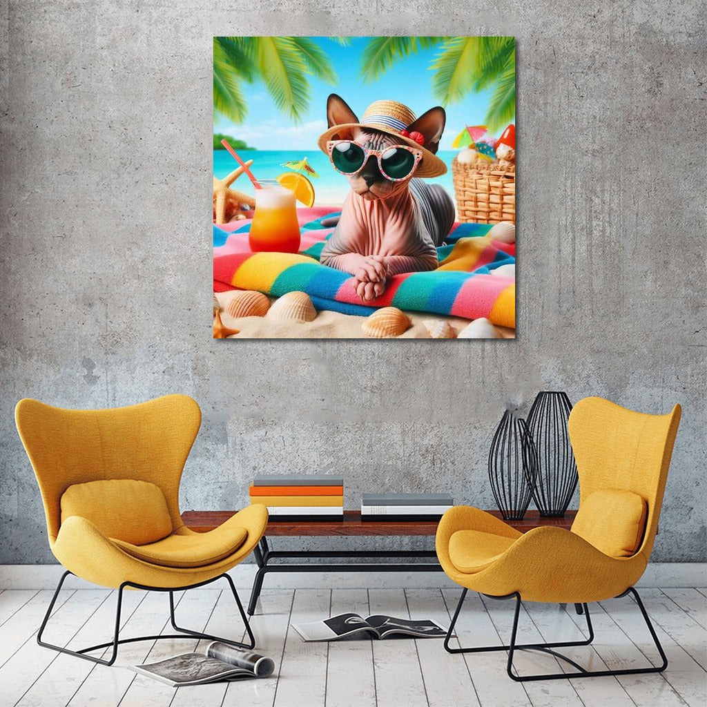 Sphinx on a Stylish Beach: Summer Look for Interiors
