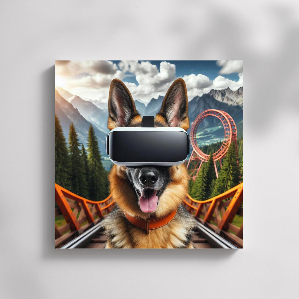 German Shepherd in Virtual Reality: Dive into the Future