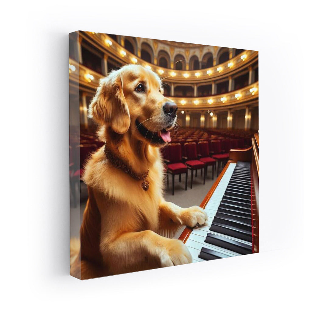 Golden Retriever: Piano Maestro in the Concert Hall