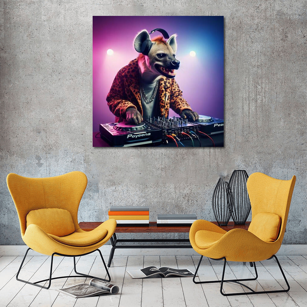 Hyena DJ: Leopard Print Night Beats