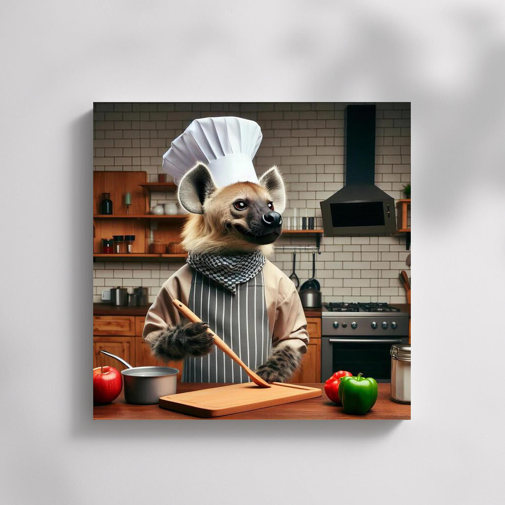 Charming Chef in Stylish Kitchen: Culinary Inspiration with Humor
