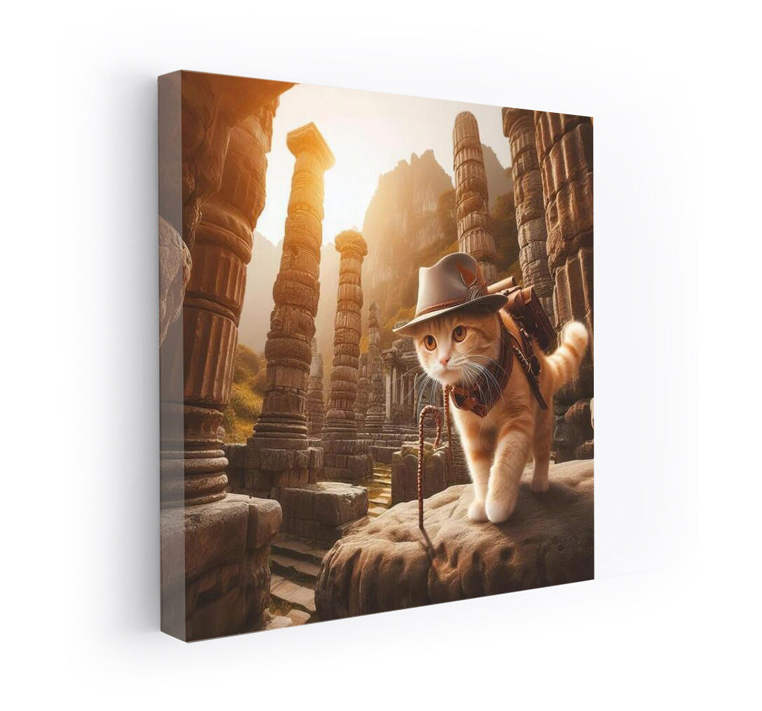 Archaeologist Cat: Adventures in Ancient Ruins in the Style of Indiana Jones