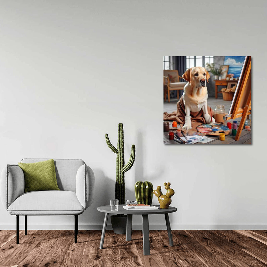 Creative Labrador: Masterpiece in the Art Workshop