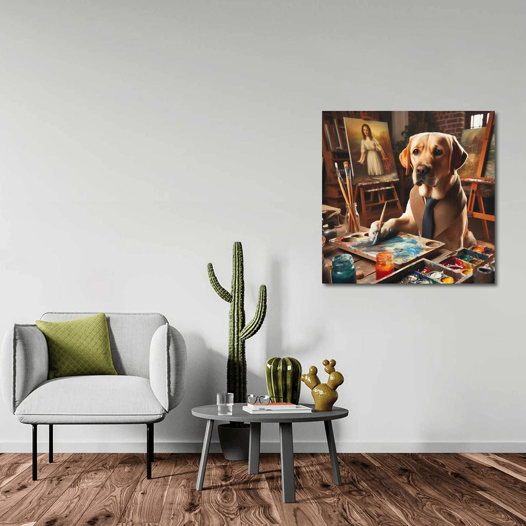 Labrador Artist in the Studio: Art with a Tail