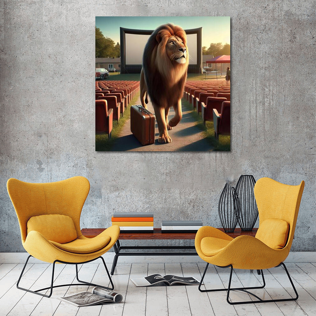 Lion at the Cinema Under the Stars: An Adventure in an Open-Air Cinema