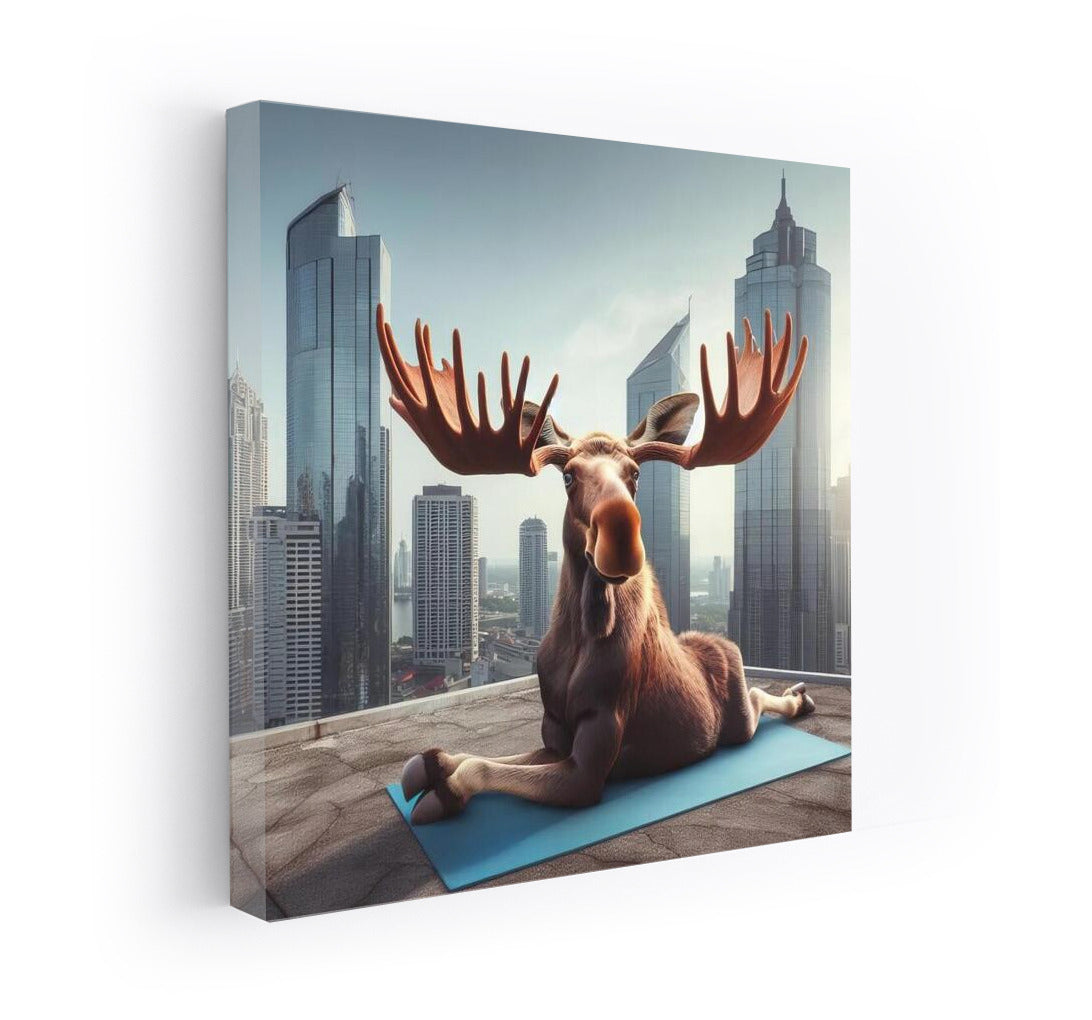 Yoga Moose on Top of a Skyscraper: A Bold Interior Accent