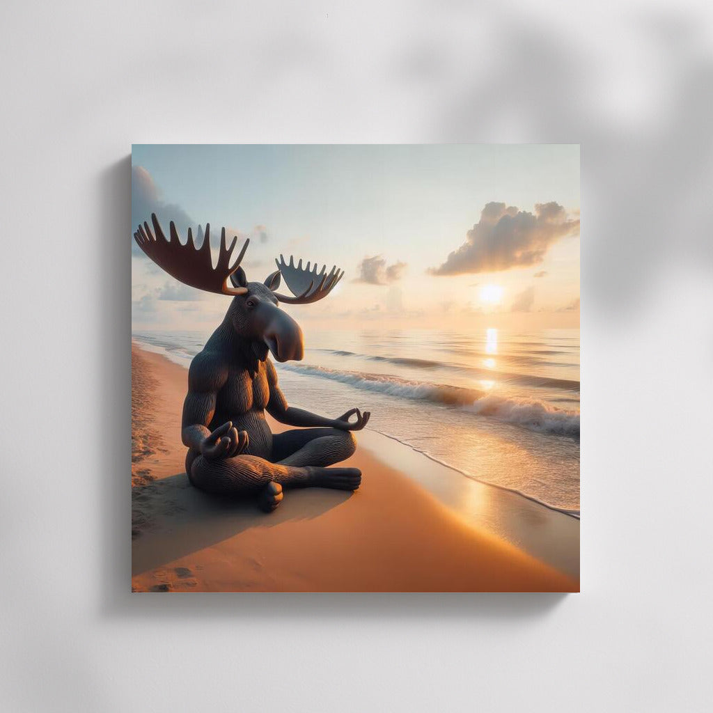 Moose Beach Meditation: Harmony of Nature and Tranquility