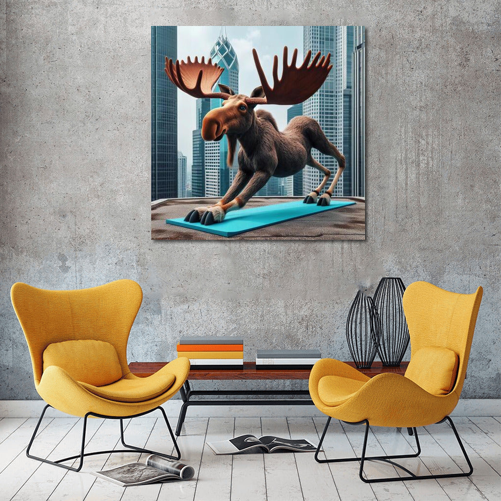 Yoga Moose on Top of the City: Wildlife on the Roof of a Skyscraper