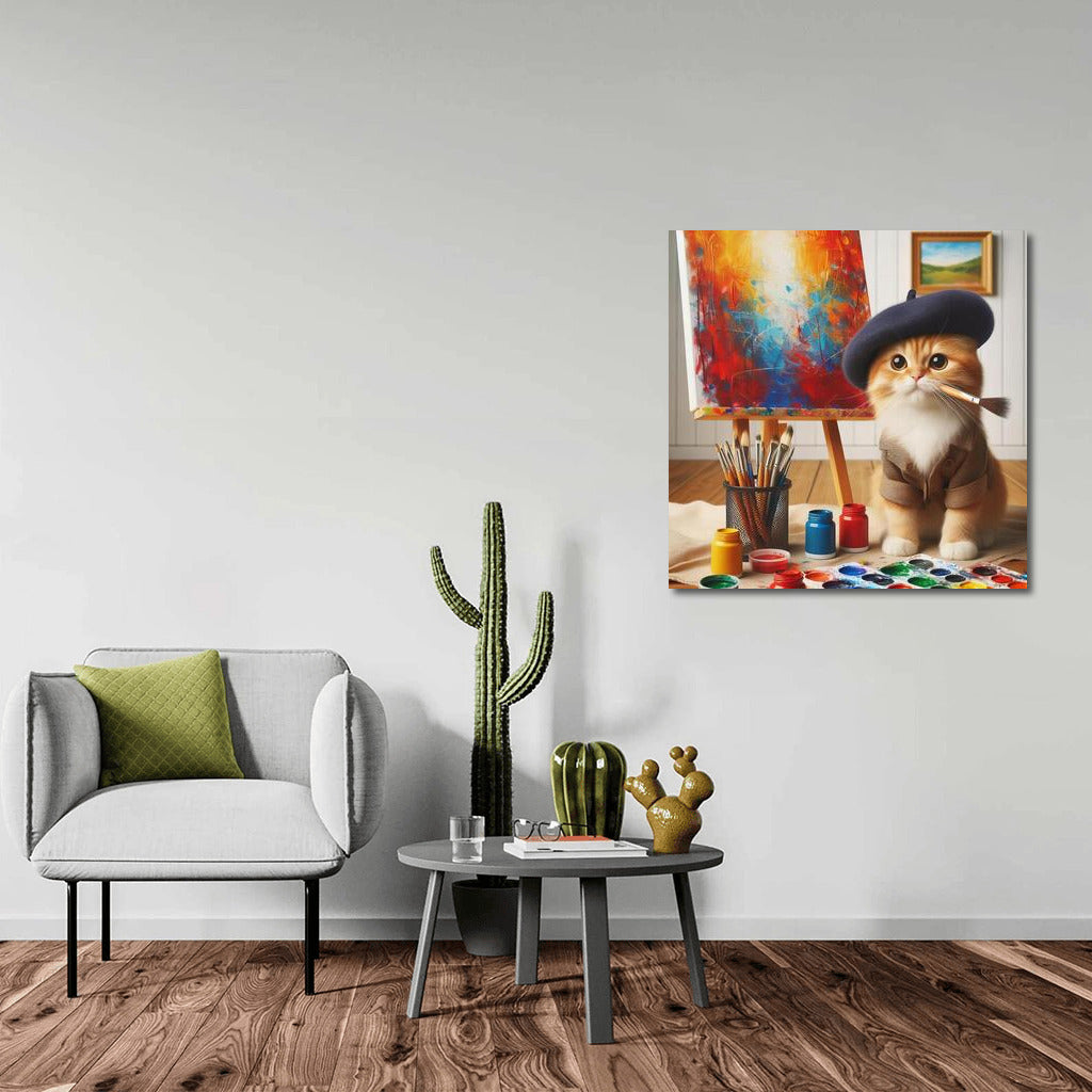 Norwegian Forest Cat: Artist in the Studio