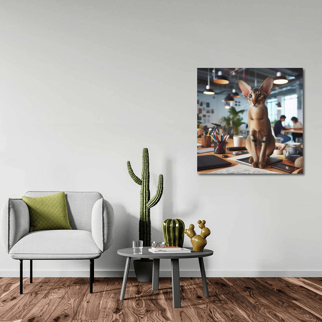 Cat Chic: Oriental Shorthair in Coworking