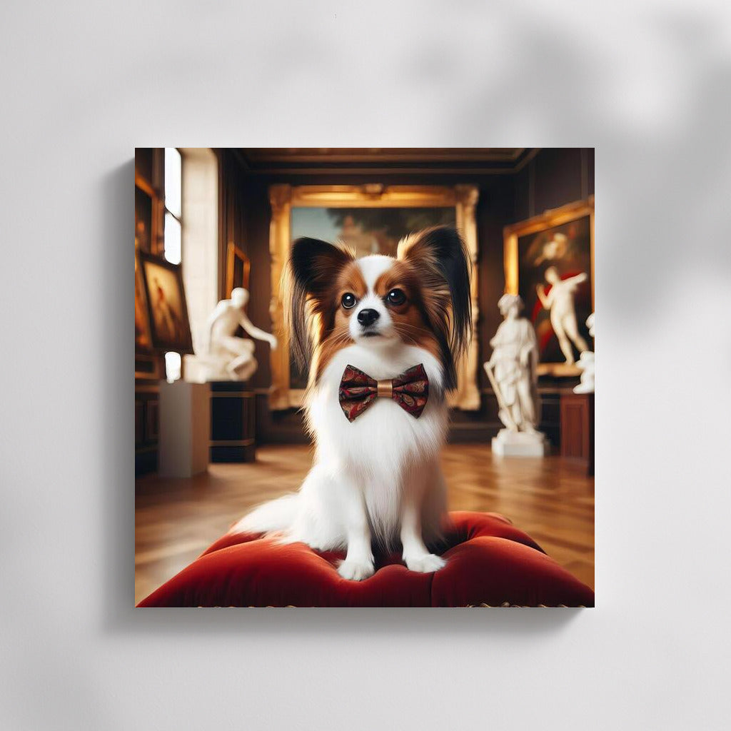 Papillon on a Velvet Pillow: Elegance in the Gallery