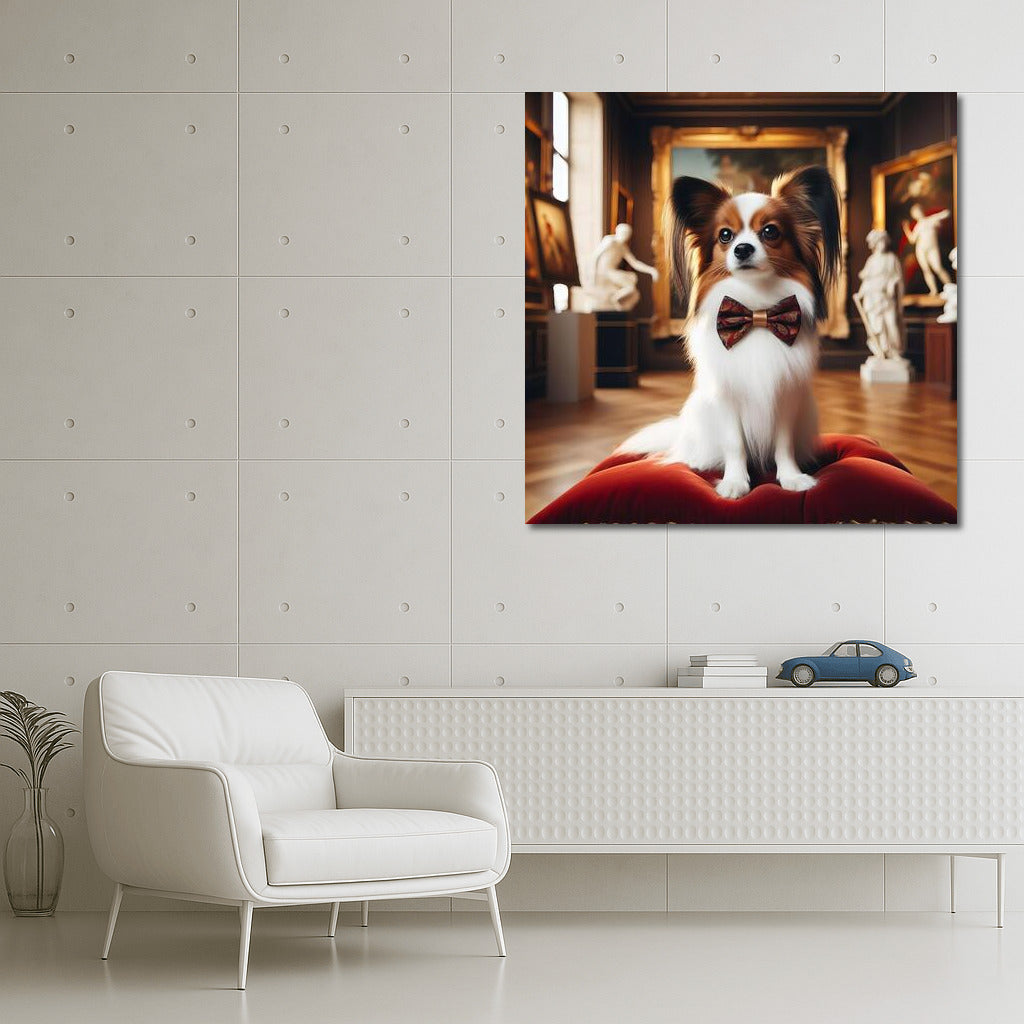 Papillon on a Velvet Pillow: Elegance in the Gallery