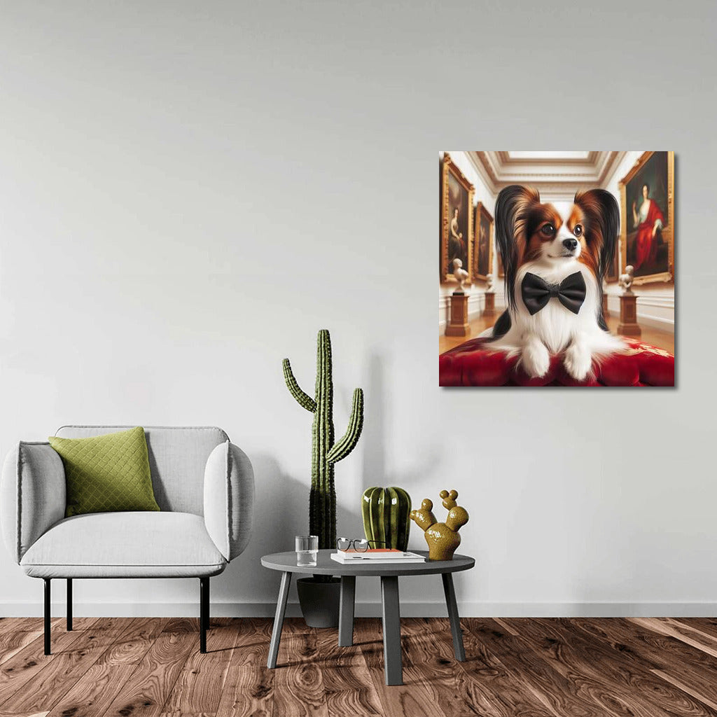 Elegant Papillon in the Gallery: Art and Grace