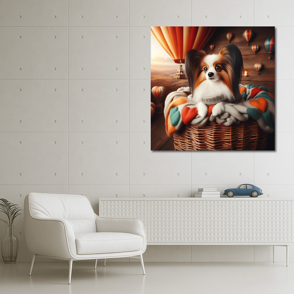 Papillon on a Balloon: A Fluffy Companion for Comfort
