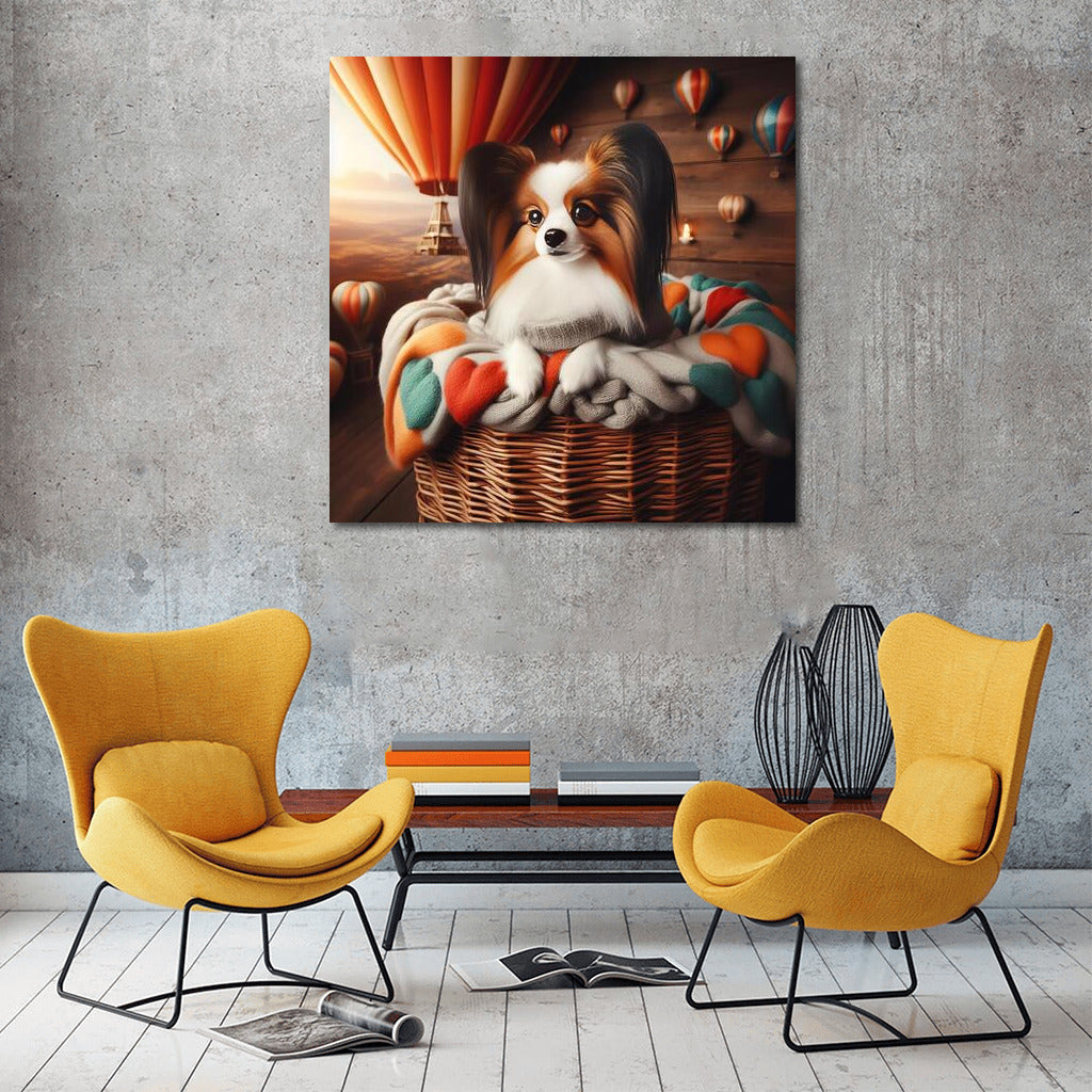 Papillon on a Balloon: A Fluffy Companion for Comfort