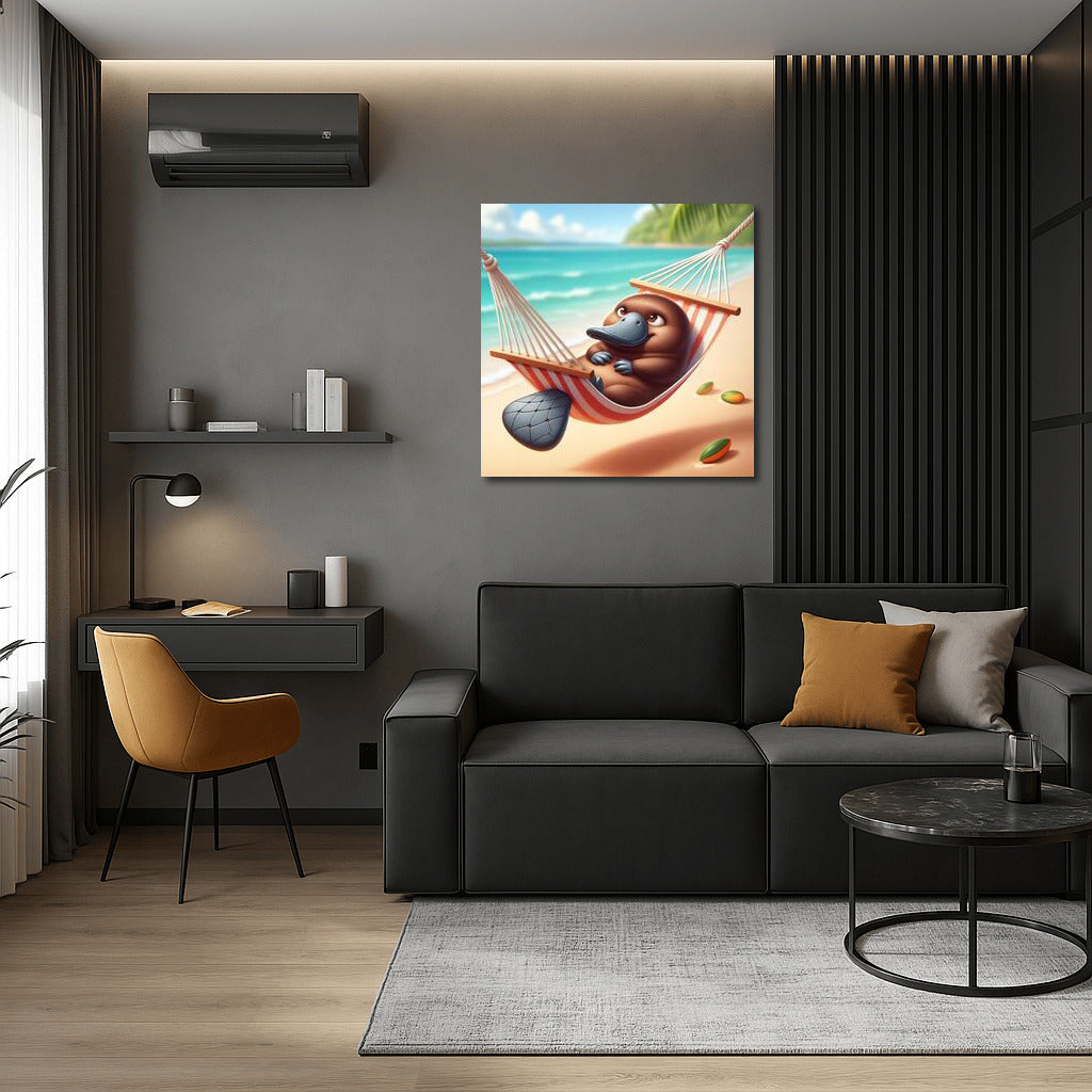 Platypus in a Hammock by the Sea: The Perfect Atmosphere for Relaxation