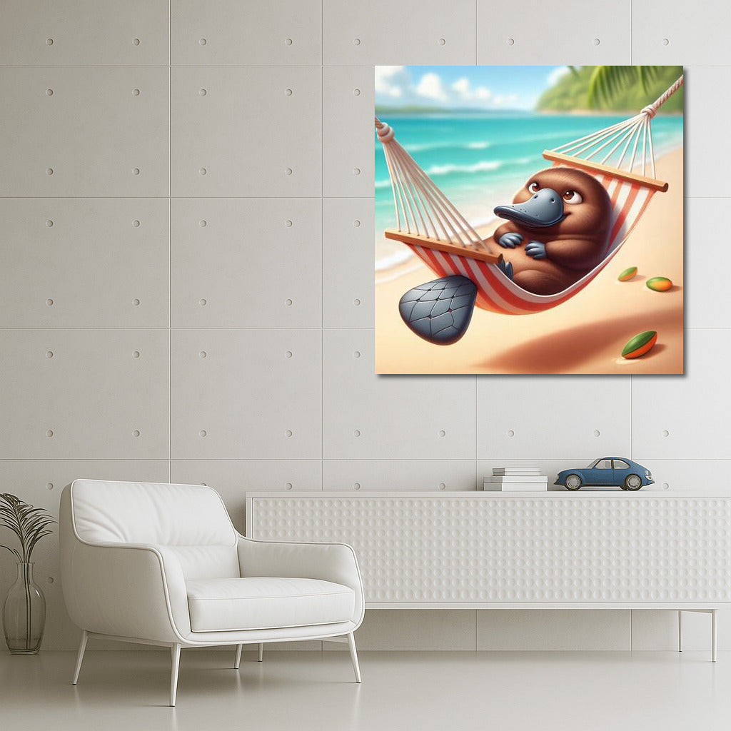Platypus in a Hammock by the Sea: The Perfect Atmosphere for Relaxation