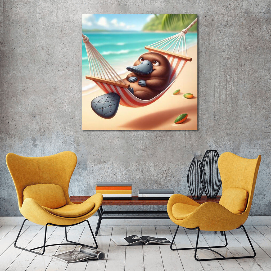 Platypus in a Hammock by the Sea: The Perfect Atmosphere for Relaxation