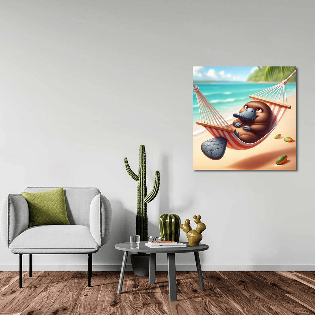 Platypus in a Hammock by the Sea: The Perfect Atmosphere for Relaxation