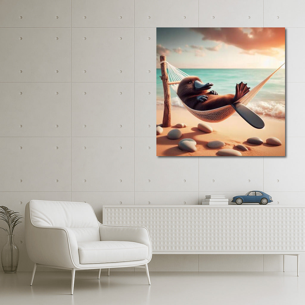 Platypus in a Hammock on the Beach: Dreams by the Sea