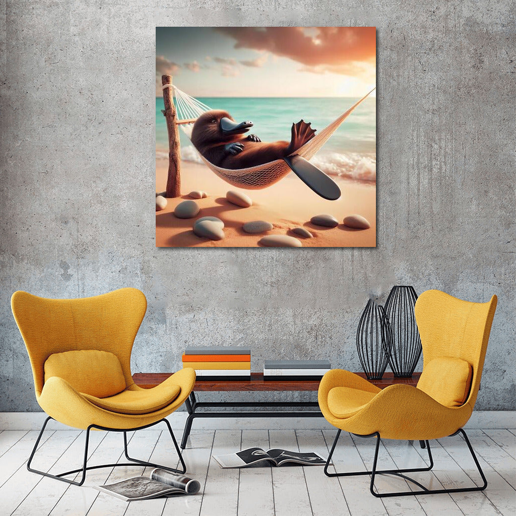 Platypus in a Hammock on the Beach: Dreams by the Sea