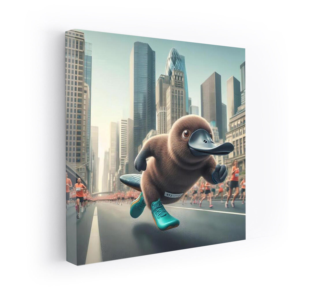 Platypus at City Marathon: Funny Runner in the Spotlight