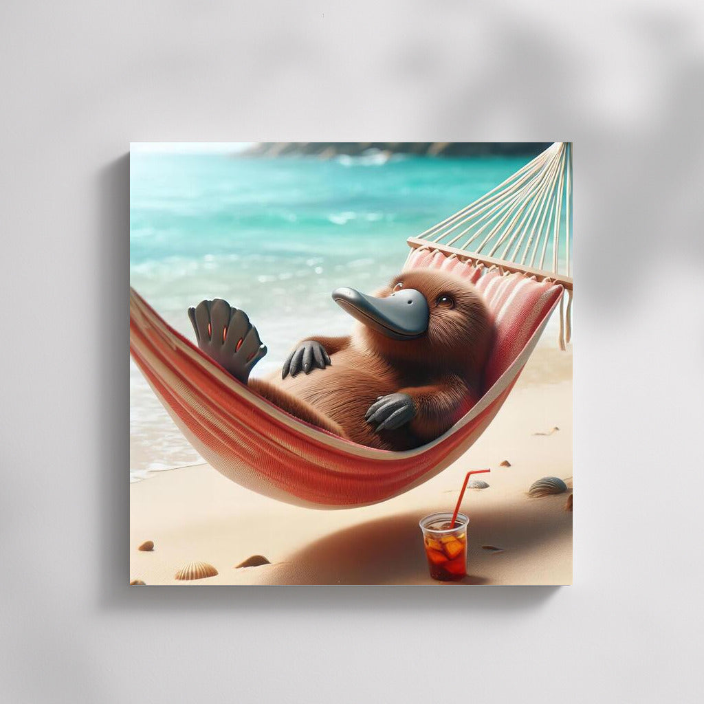 Platypus in a Hammock: Beach Bliss for Relaxation