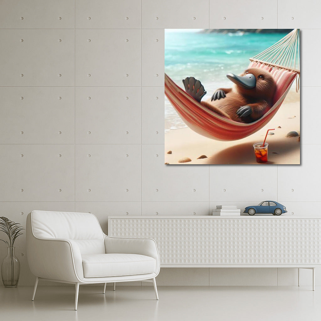 Platypus in a Hammock: Beach Bliss for Relaxation