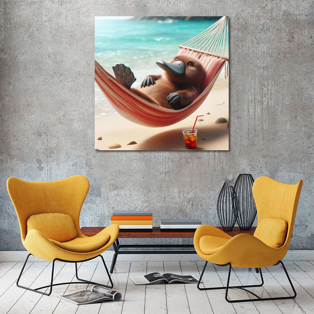 Platypus in a Hammock: Beach Bliss for Relaxation