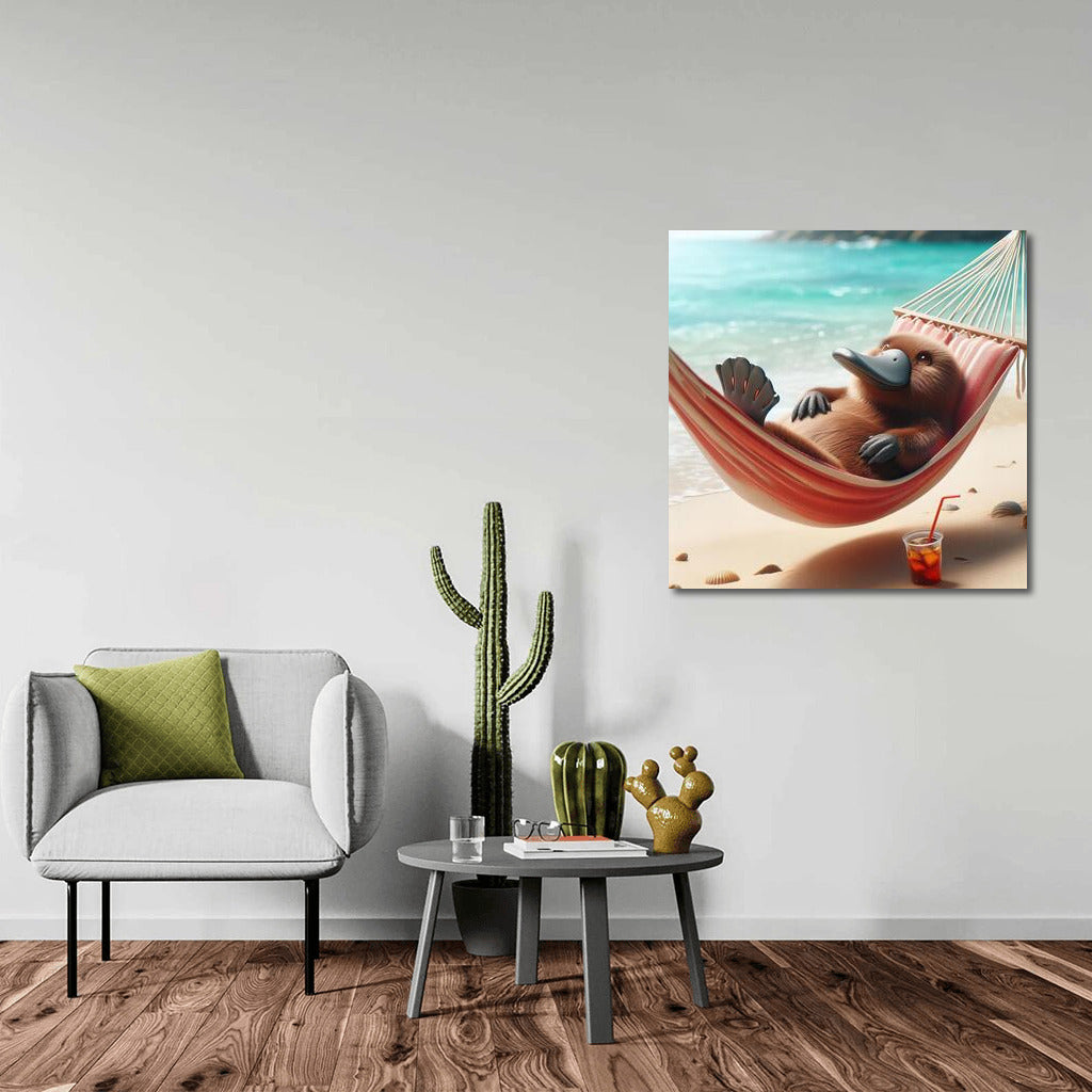 Platypus in a Hammock: Beach Bliss for Relaxation