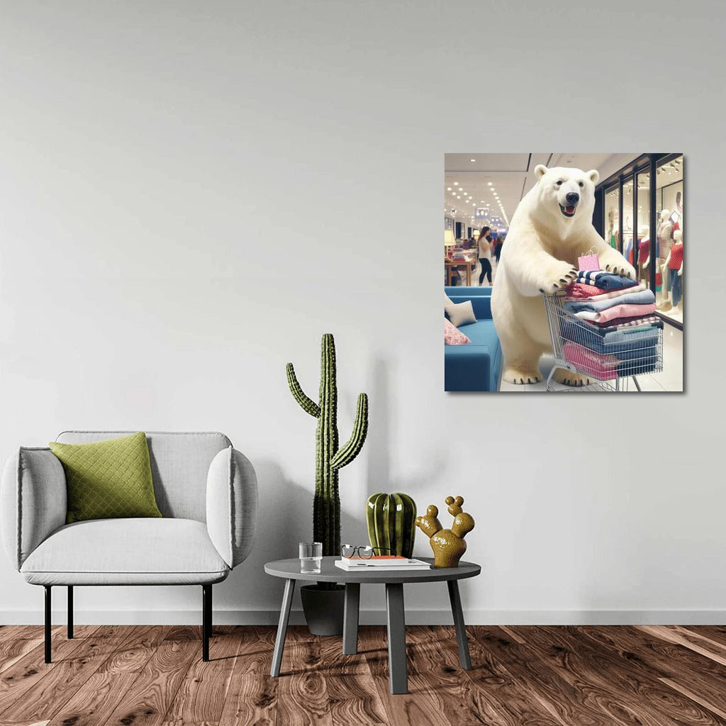 Polar Bear Shopping: Fashion Outfits at the Mall