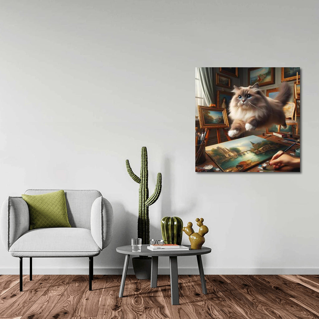 Ragdoll's Magical Leap: The Cat That Brings the Gallery to Life