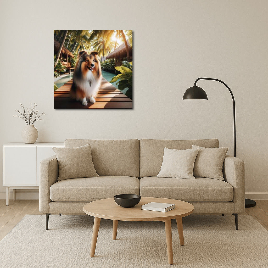 Sheltie in Tropical Paradise: Adventure and Tranquility