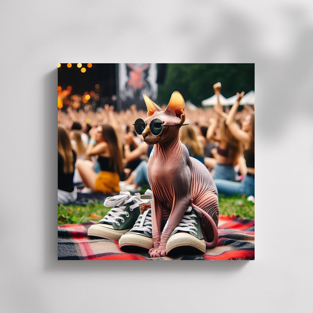 Sphinx in Glasses at Open-Air Concert: Stylish Accent for Your Wall