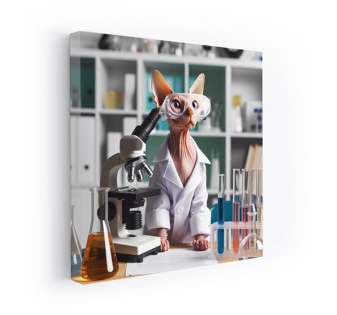 Smart Sphinx in Science Lab: Science Lovers Wall Decor Idea