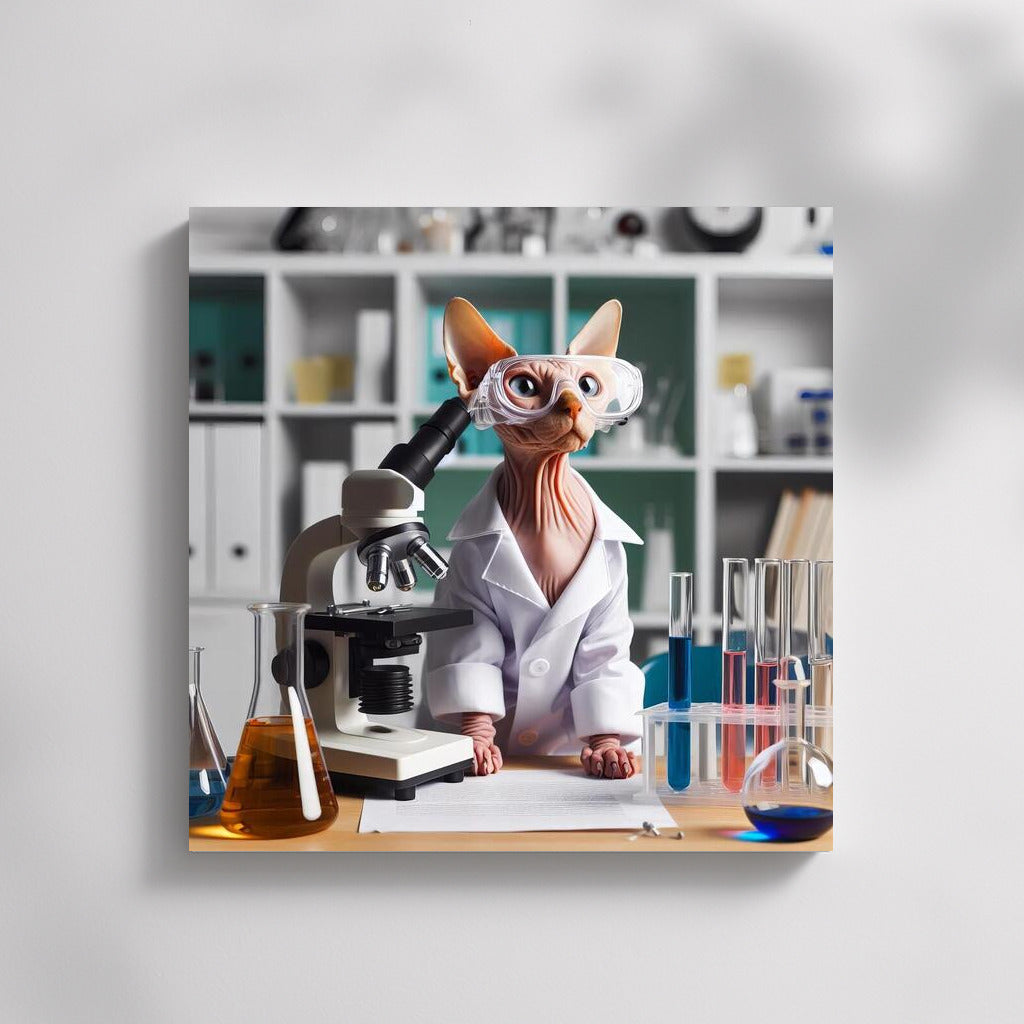 Smart Sphinx in Science Lab: Science Lovers Wall Decor Idea