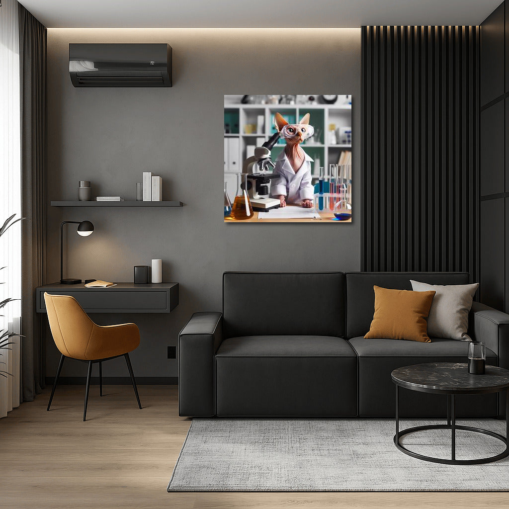 Smart Sphinx in Science Lab: Science Lovers Wall Decor Idea