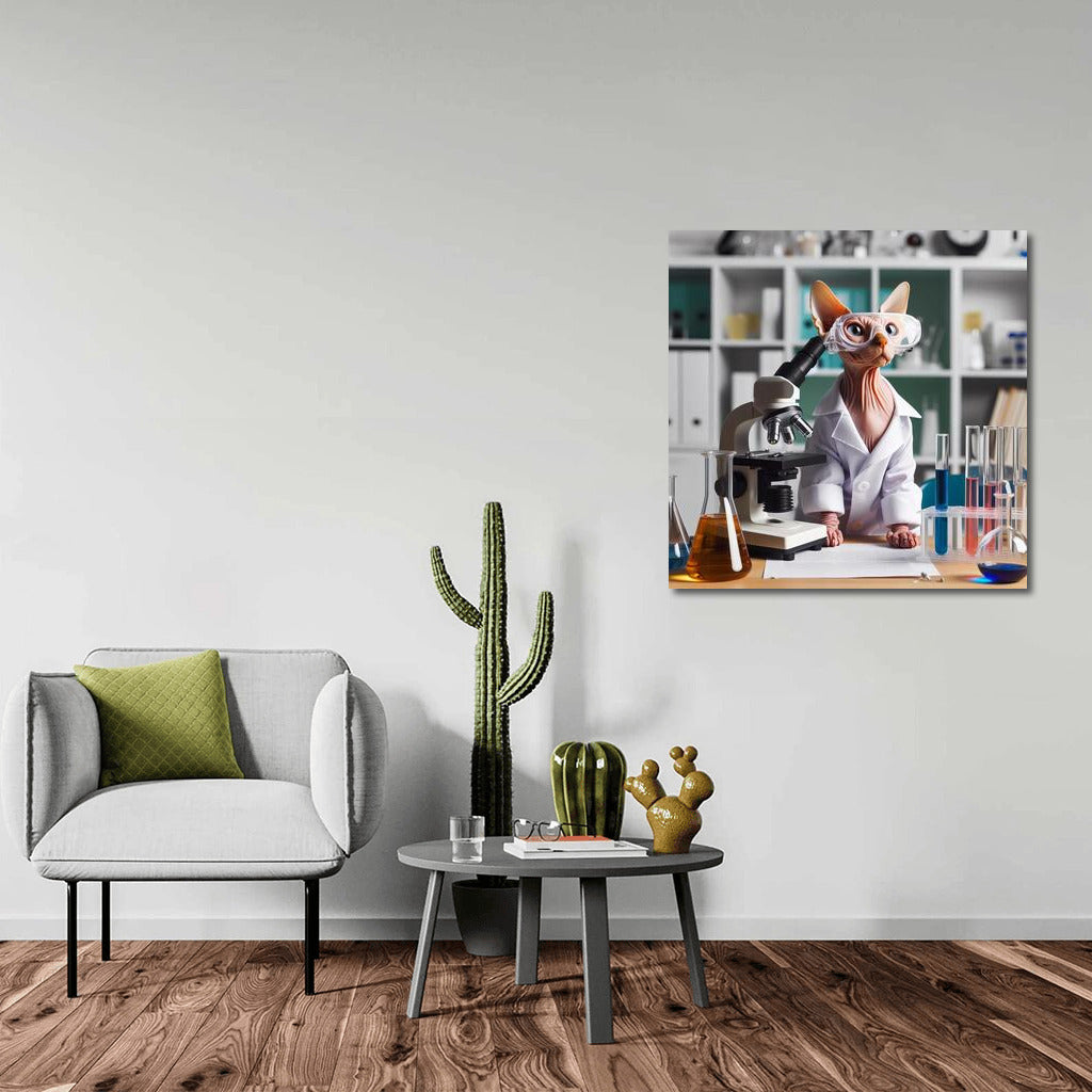 Smart Sphinx in Science Lab: Science Lovers Wall Decor Idea