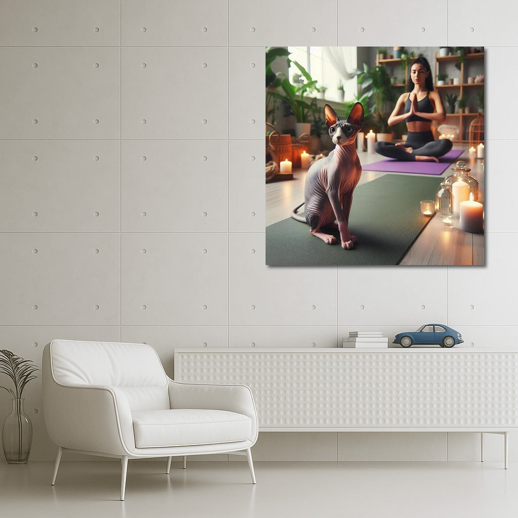 Sphinx in Yoga Studio: Harmony and Comfort