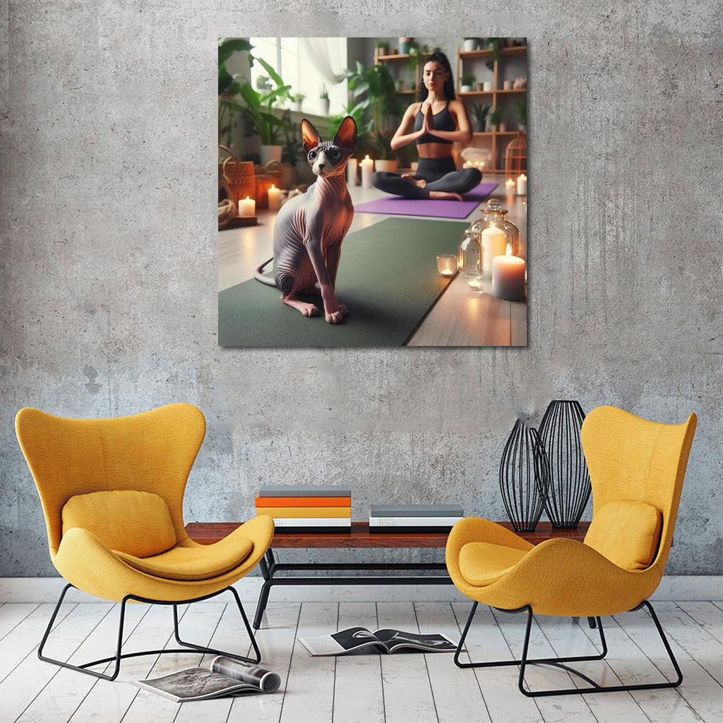 Sphinx in Yoga Studio: Harmony and Comfort